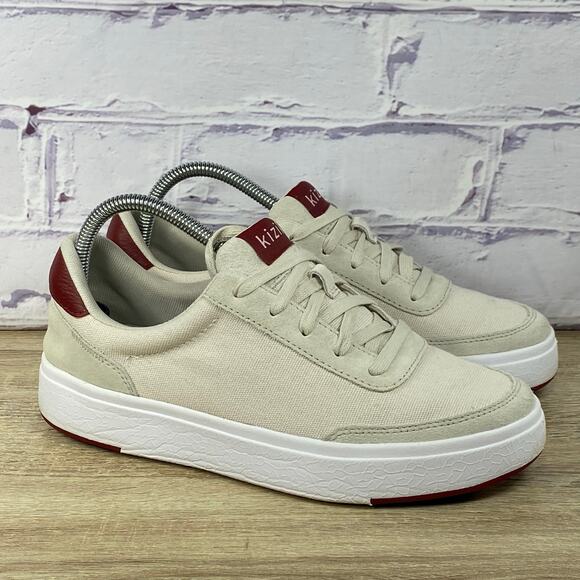 Kizik Prague Canvas Hands Free Sneakers Women's 8.5 Men's 7 WIDE Slip On Shoes - Picture 1 of 8